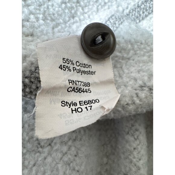 J.Crew Authentic Fleece Henley Mens Sweatshirt Large Gray - Picture 10 of 10